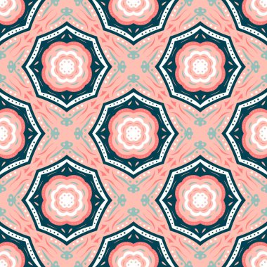 Desensiz çerçeve etnik sanat tasarımı resimlemesi