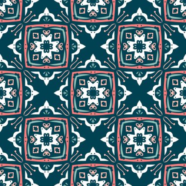 Desensiz çerçeve etnik sanat tasarımı resimlemesi