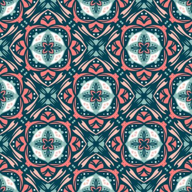 Desensiz çerçeve etnik sanat tasarımı resimlemesi