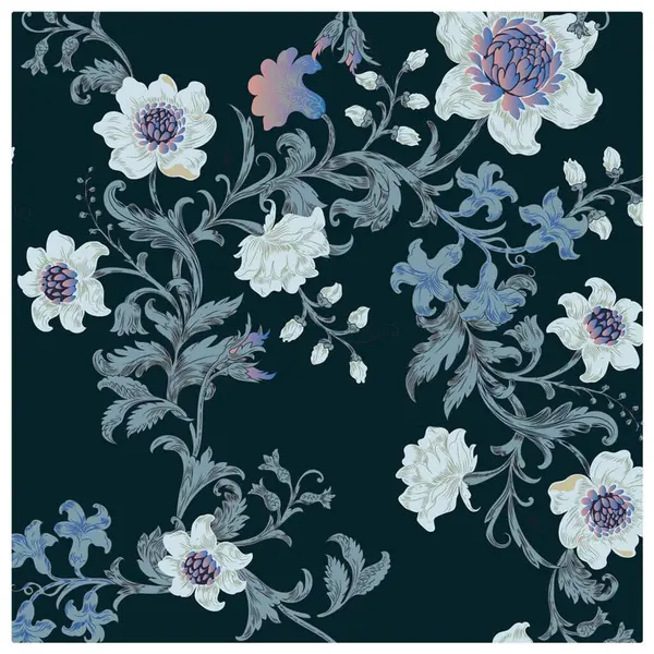 seamless pattern print textile floral design art fabric illustration