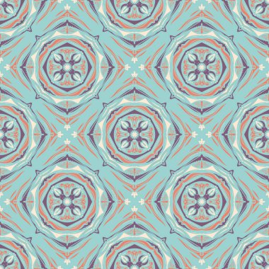 Desensiz çerçeve etnik sanat tasarımı resimlemesi