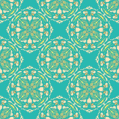 Desensiz çerçeve etnik sanat tasarımı resimlemesi