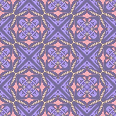 Desensiz çerçeve etnik sanat tasarımı resimlemesi