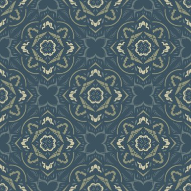 Desensiz çerçeve etnik sanat tasarımı resimlemesi