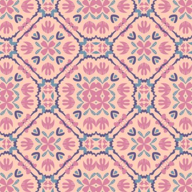 Desensiz çerçeve etnik sanat tasarımı resimlemesi