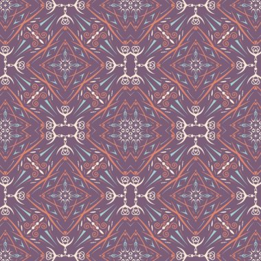 Desensiz çerçeve etnik sanat tasarımı resimlemesi