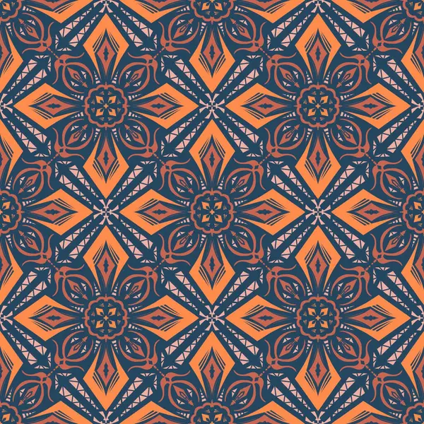 Desensiz çerçeve etnik sanat tasarımı resimlemesi