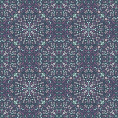 Desensiz çerçeve etnik sanat tasarımı resimlemesi