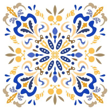 Desensiz çerçeve etnik sanat tasarımı resimlemesi