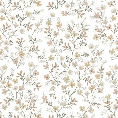 Kusursuz desenli çiçekli çiçek yaprakları illüstrasyon doğası.