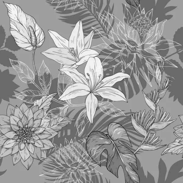 seamless pattern floral blossom design art illustration