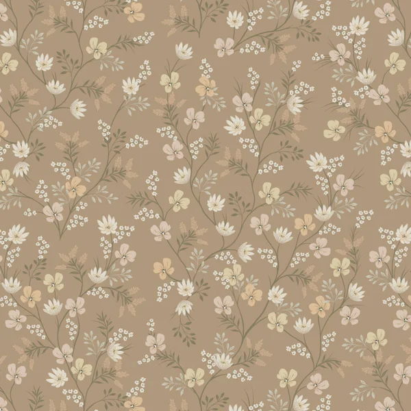 seamless pattern floral flower blossom leaves illustration nature