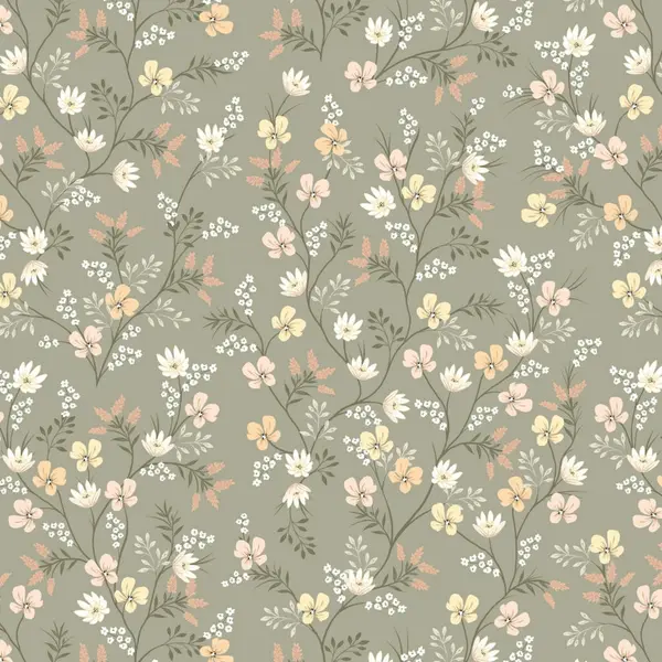 Kusursuz desenli çiçekli çiçek yaprakları illüstrasyon doğası.