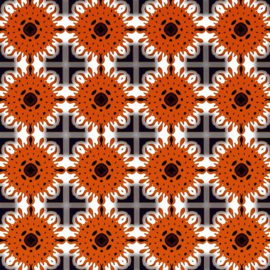 Kusursuz çiçek desenli sanat tasarımı çizimi