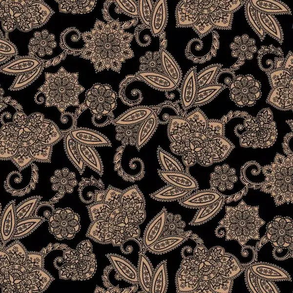 Kusursuz çiçek desenli sanat tasarımı çizimi