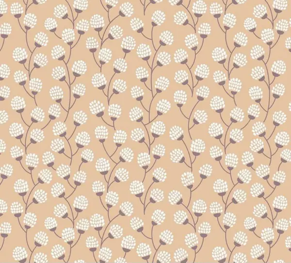 Çiçek desenli kumaş. Tekstil desenli çiçek çizimi.