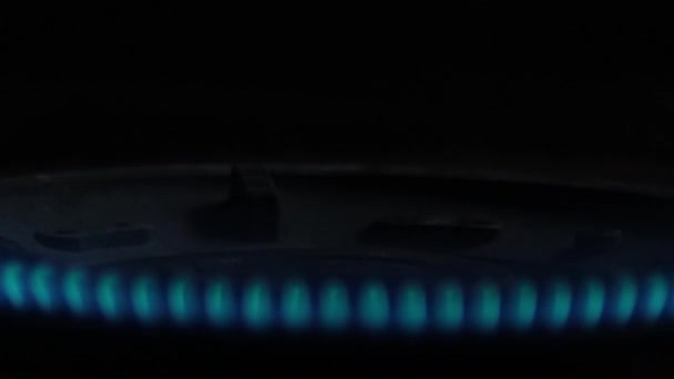 Crisis Energética Gas Natural Europa Luz Azul Causada Por Gas — Vídeos de Stock