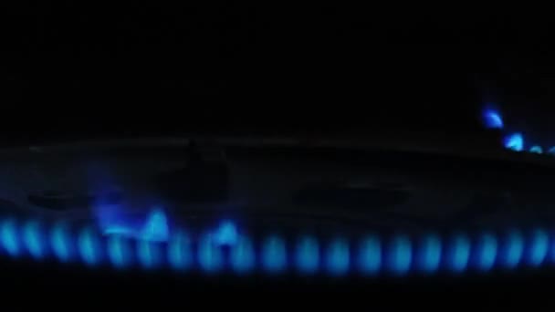 Енергетична Криза Природний Газ Європі Синє Світло Викликане Природним Газом — стокове відео