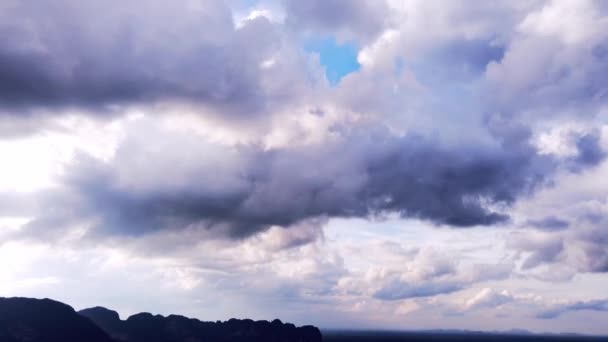 时间流逝的视频天空和夏天的云彩 — 图库视频影像