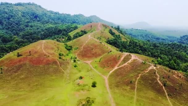 Grass Mountains Provincia Ranong Thailandia Insolitamente Bella Come Attrazione Turistica — Video Stock