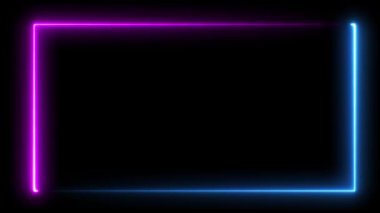 dinamik ışık rengarenk parlayan uzay çerçevesi. 