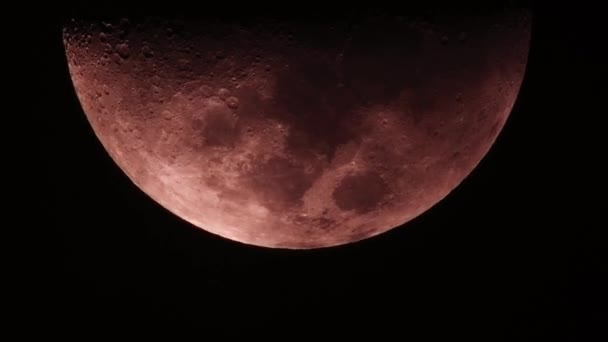 Φεγγάρι Σκοτεινή Συννεφιασμένη Νύχτα Σύννεφα Που Περνούν Από Φεγγαρόφωτο Για — Αρχείο Βίντεο