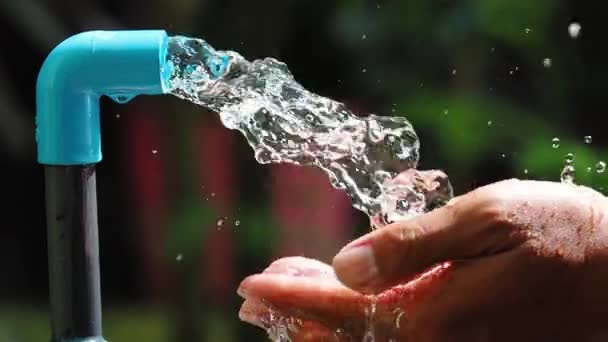 Concepto Gestión Del Agua Limpia Para Las Personas Agua Limpia — Vídeos de Stock
