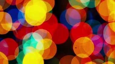 Christmas colorful bokeh on black background