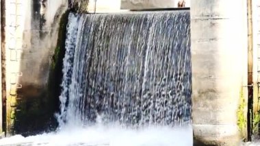 A small rural dam used to store water for use in the dry season.