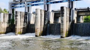 A small rural dam used to store water for use in the dry season.