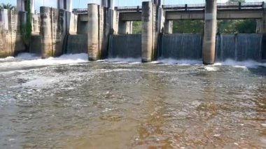 A small rural dam used to store water for use in the dry season.