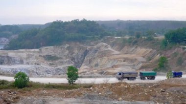 Tayland 'da büyük bir alçıtaşı madeni. madencilik endüstrisi konsepti