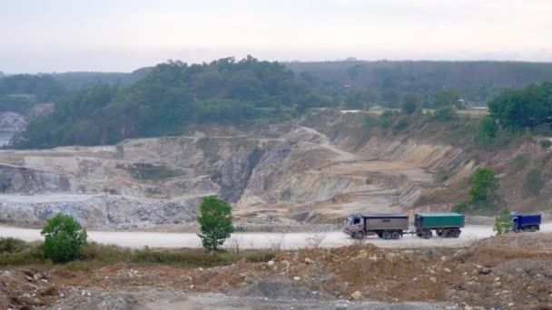 Large Gypsum Mine Thailand Mining Industry Concept — Video Stock