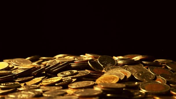 Stacks Money Coins Fall Receive Money Savings Concept Saving Money — Stock Video