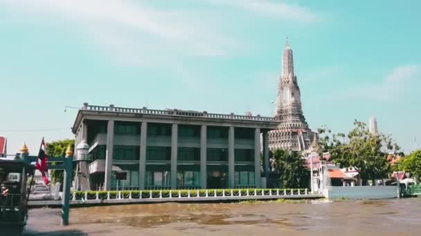 Conceito Amazing Thailand Rio Chao Phraya Viagem Barco Público Dezembro — Vídeo de Stock