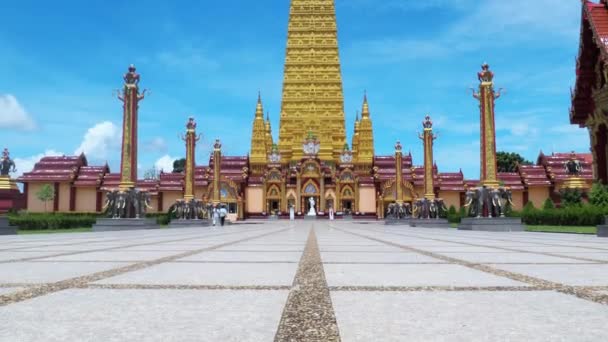 Удивительный Большой Красивый Храм Таиланде Удивительная Концепция Таиланда Ват Банг — стоковое видео