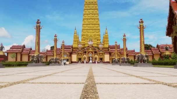 Incrível Grande Templo Bonito Tailândia Conceito Incrível Tailândia Wat Bang — Vídeo de Stock