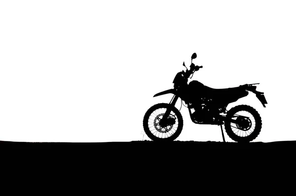 silhouette of motorcycle isolated on white background