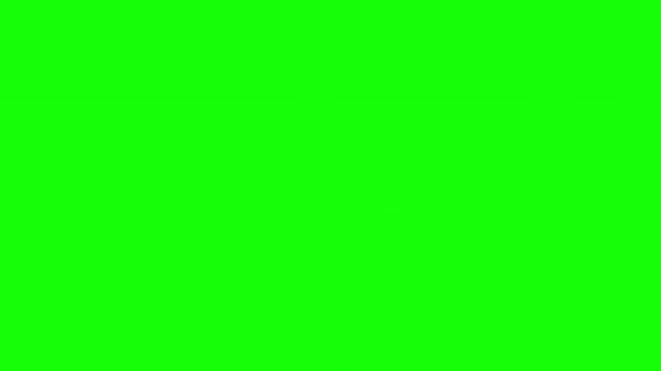 緑色の画面で跳ねるバスケットボールボール — ストック動画