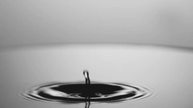 Stüdyo, su damlacıklarının dalgalarla su yüzeyine düşüşünün 4X yavaş çekimini yaptı.