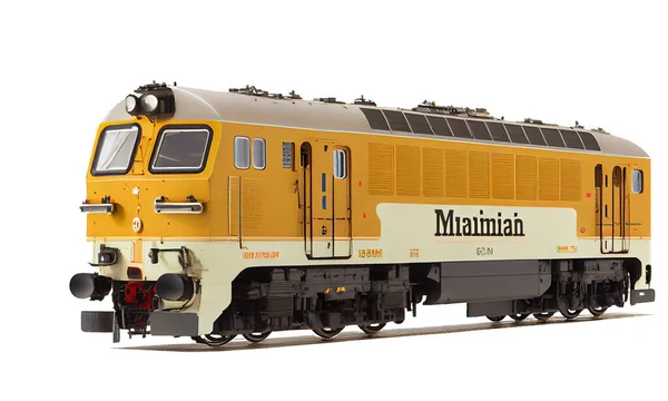 3d rendering of Indian Railways on white background
