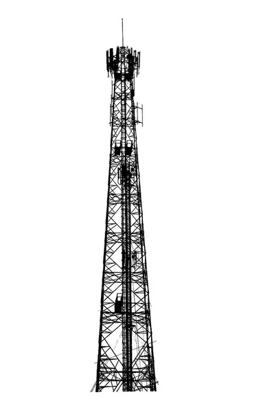 アンテナ付きの通信塔 空のアンテナだ アンテナのある塔 電話アンテナ — ストック写真