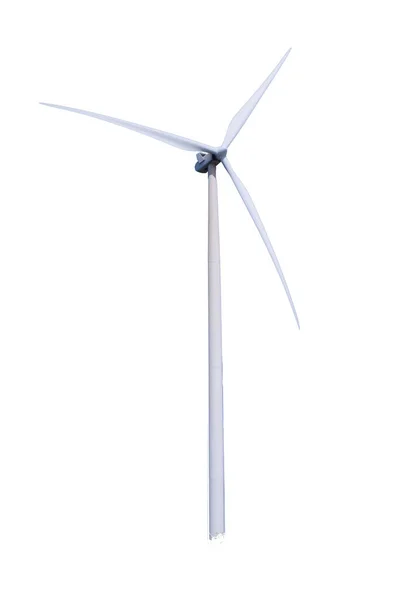 Ветряные Турбины Изолированные Белом Вырезкой Пути — стоковое фото