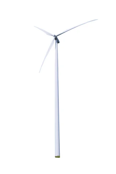 Wind Turbines Isolated White Clipping Path — Stock Photo, Image
