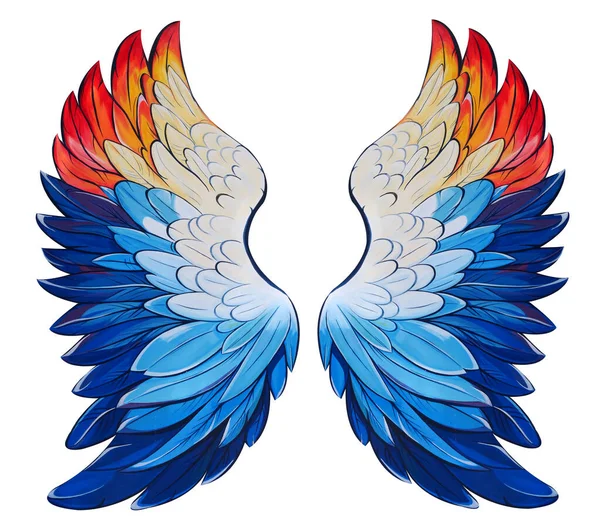 Illustration Einer Farbe Schöne Flügel Stockbild