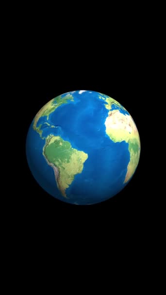 Вращающийся Глобус Использования Качестве Сопроводительного Видео Проекте Концепция Мира Земли — стоковое видео