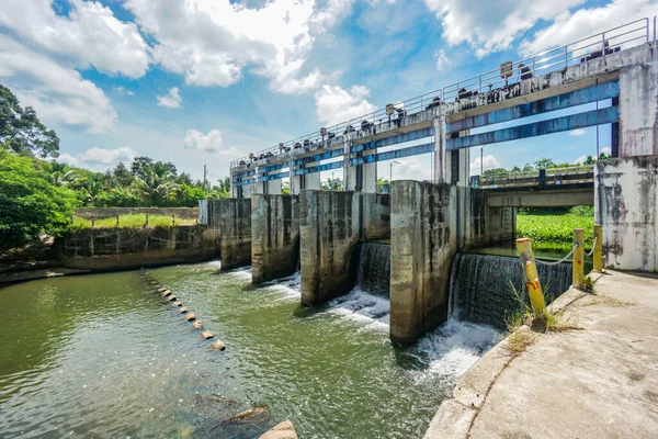 Goed Concept Voor Waterbeheer Kleine Dam Het Platteland Van Thailand — Stockfoto