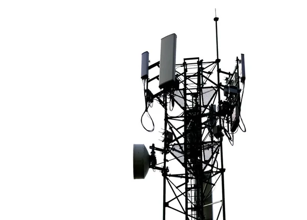 Telekommunikationsturm Mit Antennen Antenne Himmel Turm Mit Antennen Telefonantenne — Stockfoto