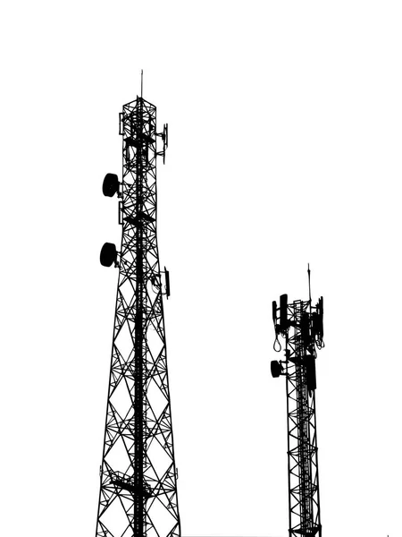 Torri Antenna Comunicazione Torri Telecomunicazione Con Antenne Torre Del Cellulare — Foto Stock