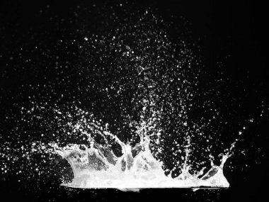 Splashing water on a black background. water splash refreshing black background